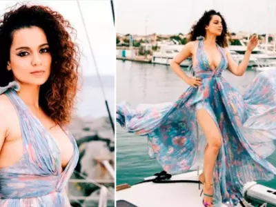 Like A Queen, Kangana Ranaut Slays Her Floral Dress With Lots Of Swag On A Yacht At Cannes 2019