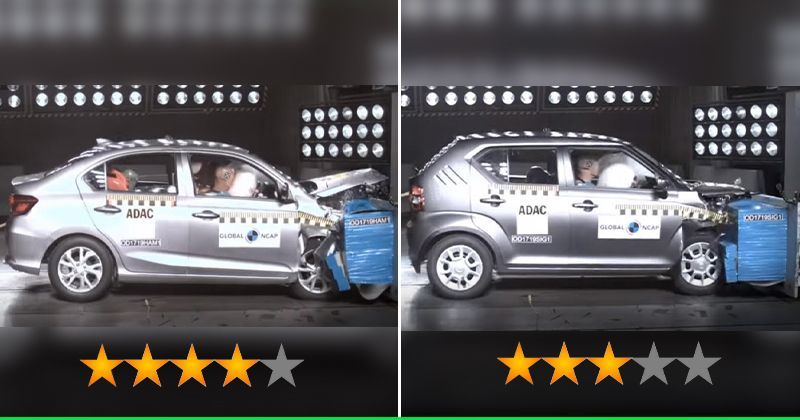 Honda Amaze Scores 4 Stars Ignis Gets 3 In Global Ncap Crash Tests Maruti suzuki ignis crash test made in india vs made in europe. global ncap crash tests