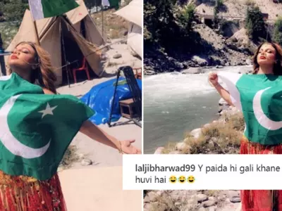 People Rip Rakhi Sawant To Shreds As She Poses With Pakistani Flag, Here’s What She Has To Say