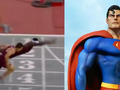 Superman on the track