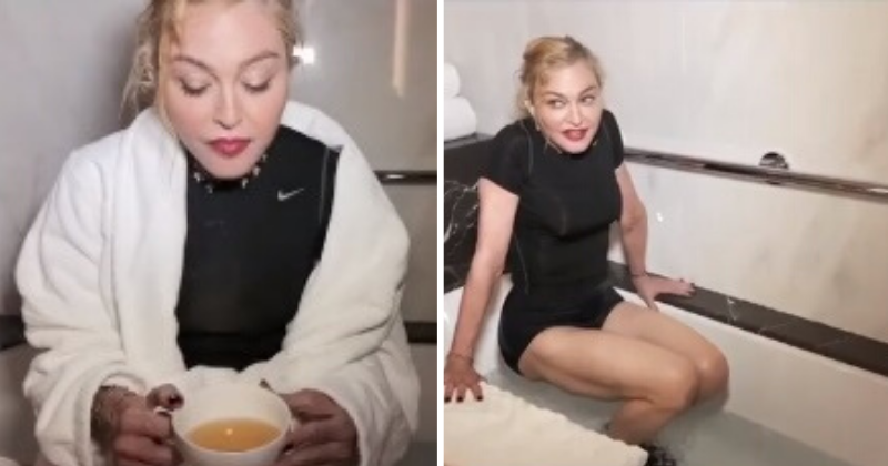 Madonna Drinks Her Own Urine And Takes A Dip In The Ice Cold Water At 3
