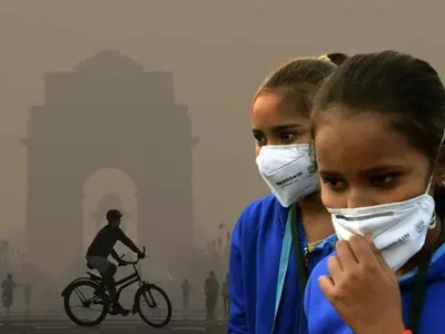 pollution, school, mask, delhi pollution, air pollutants