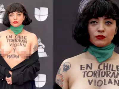 Singer Mon Laferte Exposes Breasts At Latin Grammys To Protest Against Chilean State Violence