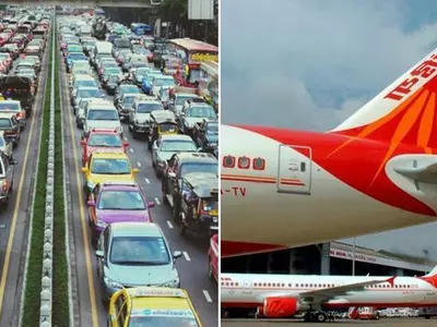 air india, Air India Flight, flight Delayed Because Co Pilot Strucked In Traffic