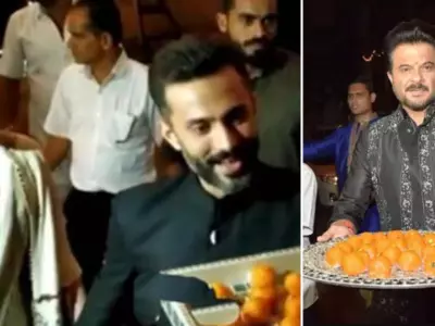 In A Sweet Gesture, Sonam & Anil Kapoor Treat Paparazzi With Laddoos At Diwali Party, Win Hearts