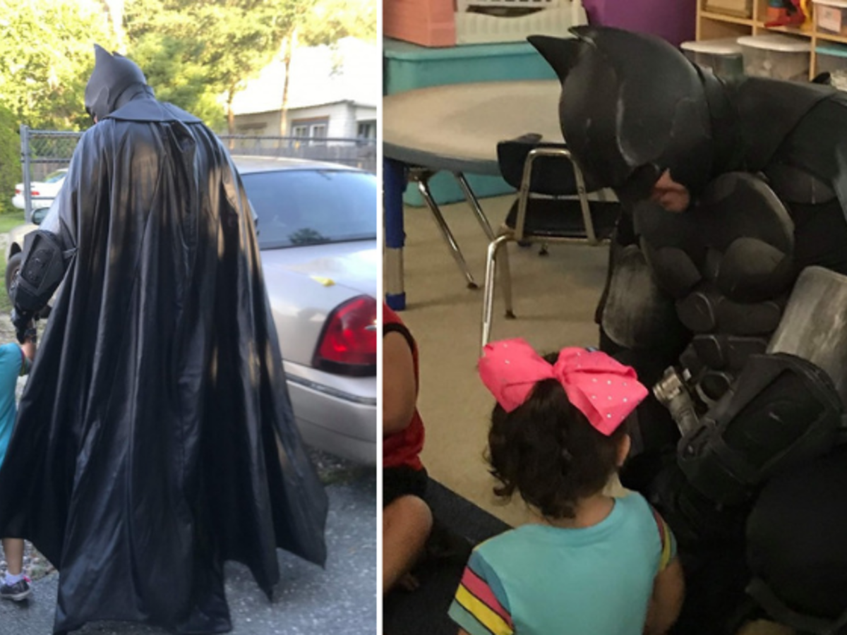 3-Year-Old Girl Was Getting Bullied Everyday So The Batman Turned Her BFF &  Walked Her To School
