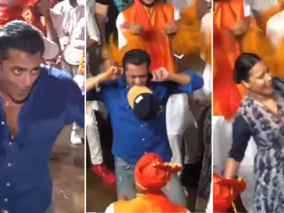 Salman Khan dance at Ganesh Visarjan.