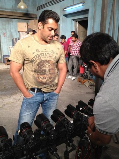 Salman Khan shoots for Ek Tha Tiger