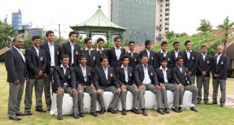Group photo of the India U-19 cricket team