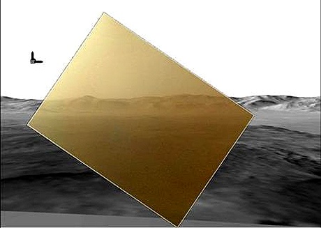 Mars rover Curiosity sends home first colour photo