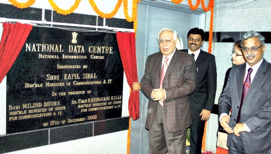 Communications and IT Minister Kapil Sibal at the inauguration of National Data Center