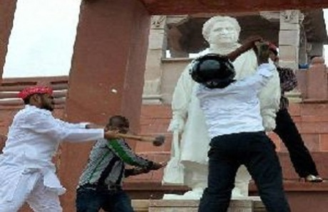 After Mayawati, Ambedkar statues vandalized in UP