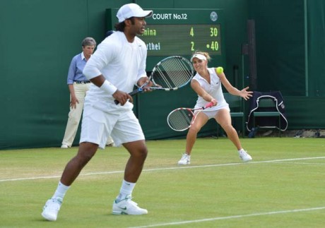 Paes-Vesnina in mixed doubles quarterfinals