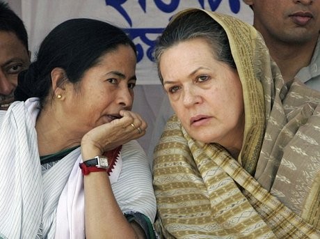 Mamata Banerjee with Sonia Gandhi