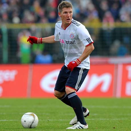 Bayern Munich midfielder Bastian Schweinsteiger has been included in the squad who left for Marseille for Wednesday's Champions League quarter-final first leg against Olympique but is still doubtful due to an injury.