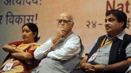 L K Advani Sushma Swaraj Niting Gadkari