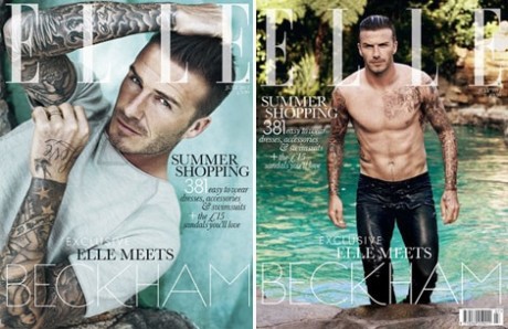 Beckham first man to grace Elle magazine cover