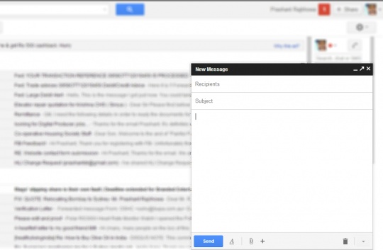 GMail New Compose - Like a Chat Window