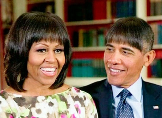 Barack Obama Michelle Obama haircut
