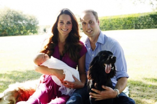 Prince George with the Duke and Duchess of Cambridge 