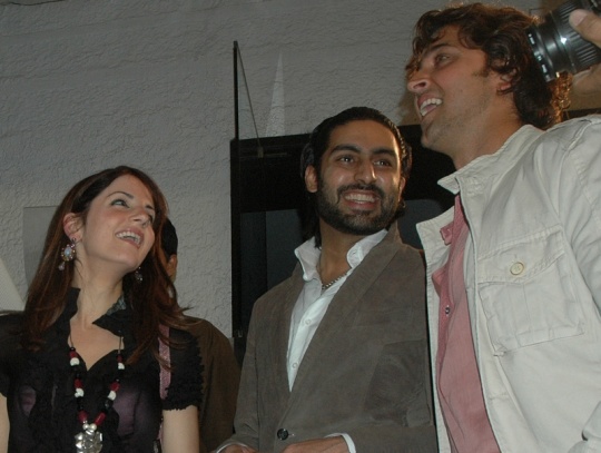 Abhishek Bachchan with Hrithik and Sussanne Roshan