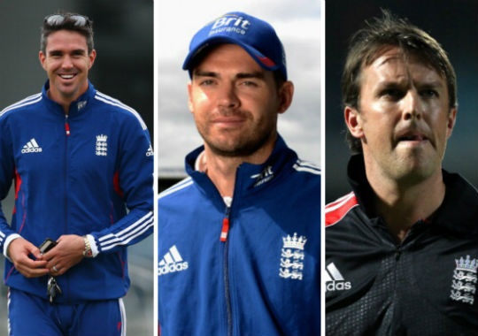 Three senior members rested from ODIs (from left): Kevin Pietersen, james Anderson and Graeme Swann. (Photo: Getty Images)
