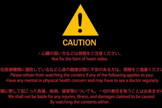 You Tube Warning for Japanese Tire Ad