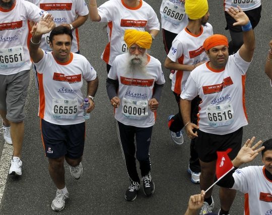 Fauja Singh, 101, Finishes His Last Race in Hong Kong