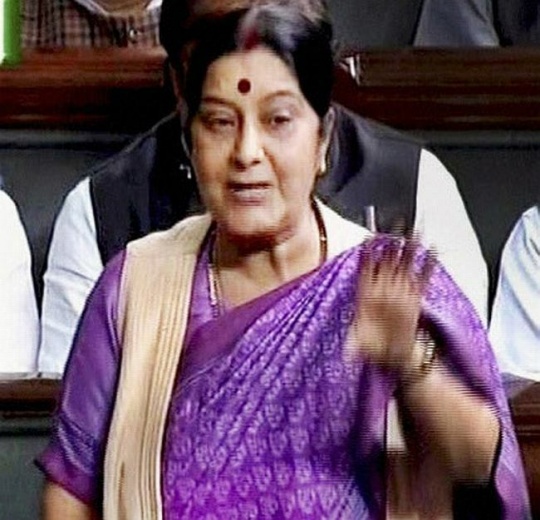 Sushma Swaraj Blasts Government for Intelligence Failure