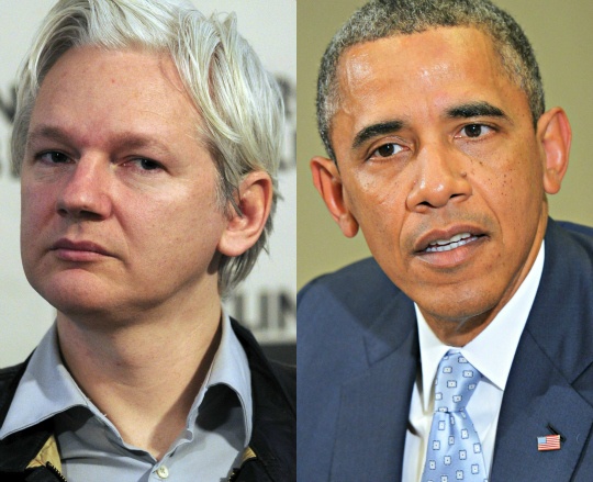 Julian Assange, Barack Obama