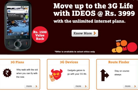 Tata Docomo Cuts 2G, 3G Data Charges by 90%