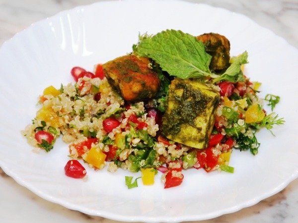 Healthy Recipes: Hermoula Haloumi And Quinoa Salad