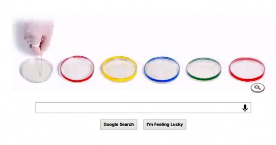 Google Doodles Petri dishes