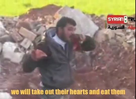 Syria rebel eating heart of soldier