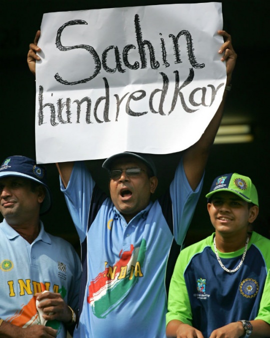 Sachin Tendulkar's fan demanding a century from him