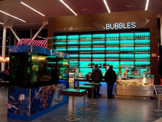 Bubbles Seafood & Wine Bar  Where: Amsterdam Airport Schiphol