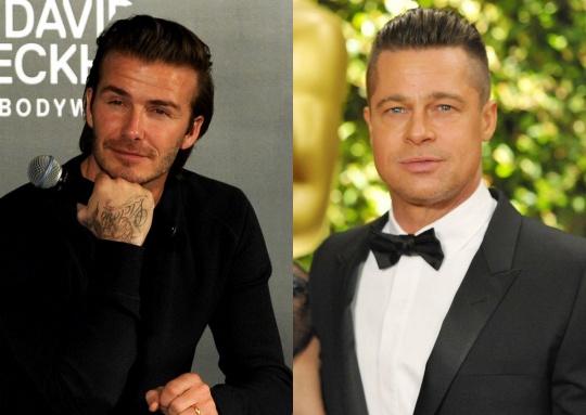 Brad Pitt and David Beckham