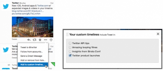 Twitter Allows Customized Timelines