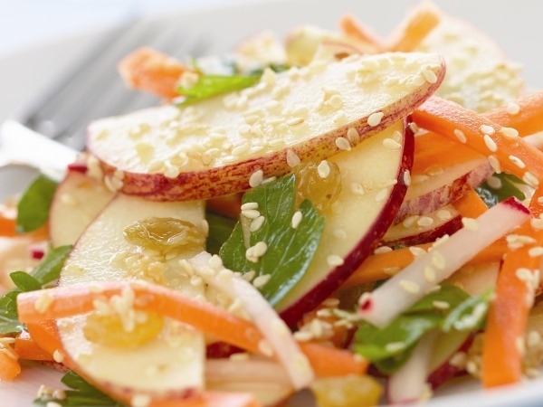 Healthy Snack Recipe: Sesame Apple Salad