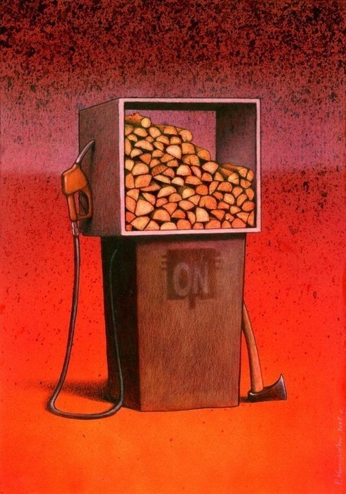 wood in gas tank