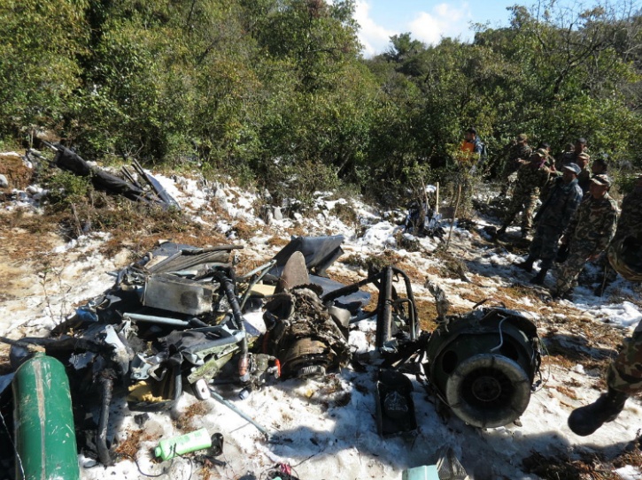 The accident site in Nepal.