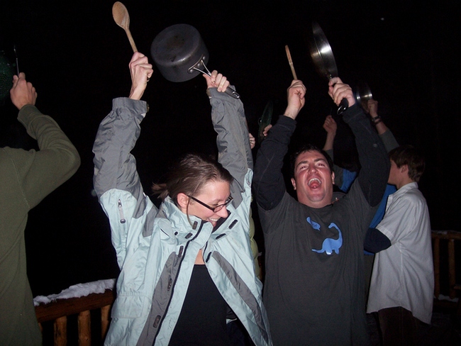 new year traditions banging pots and pans