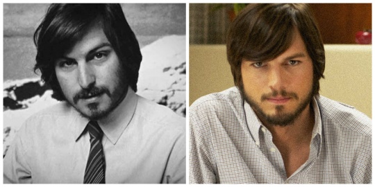Steve Jobs and Ashton Kutcher