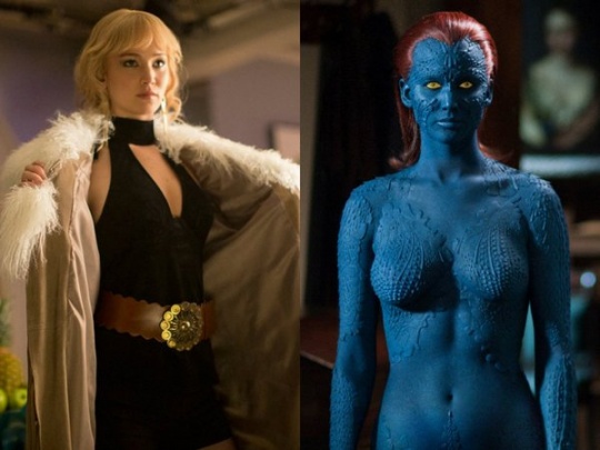 Jennifer Lawrence as Mystique in X-Men: Days of Future Past