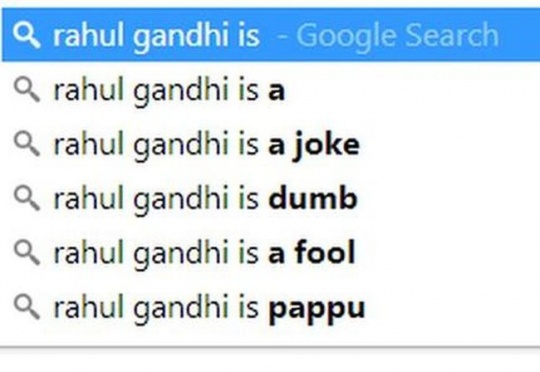 Rahul Gandhi Google Search Result