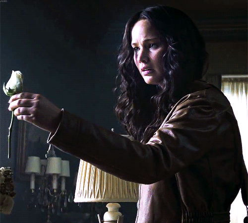 Katniss with white rose