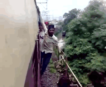 train stunt india