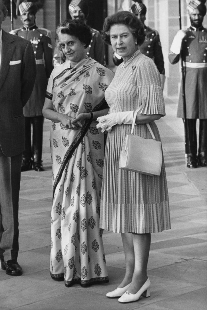 Indira Gandhi and Queen Elizebeth 