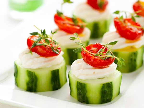 Healthy Snack: Herbed Cucumber Slices