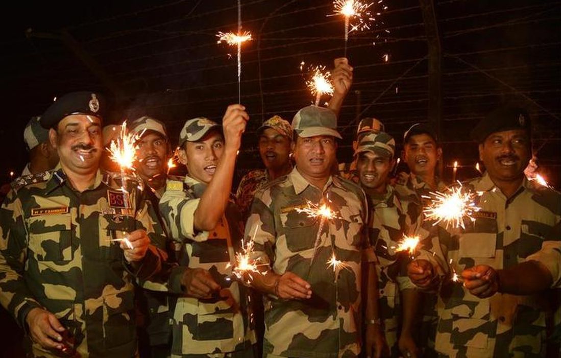 BSF personnel celebrate Diwali